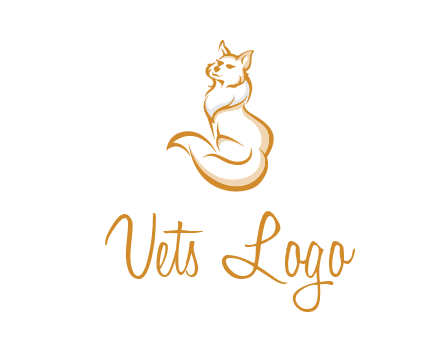 Persian cat pet logo