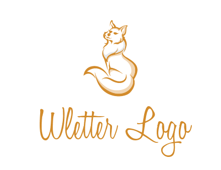 Persian cat pet logo