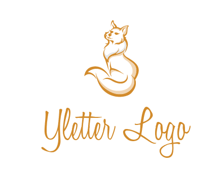 Persian cat pet logo