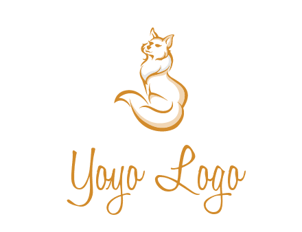 Persian cat pet logo