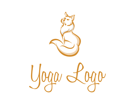 Persian cat pet logo