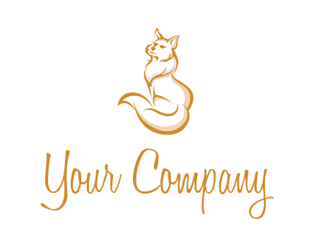Persian cat pet logo