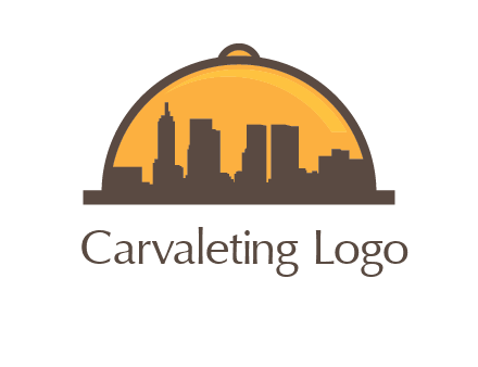 skyline covered with lid catering logo