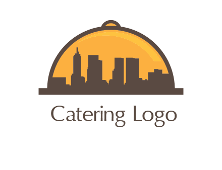 skyline covered with lid catering logo