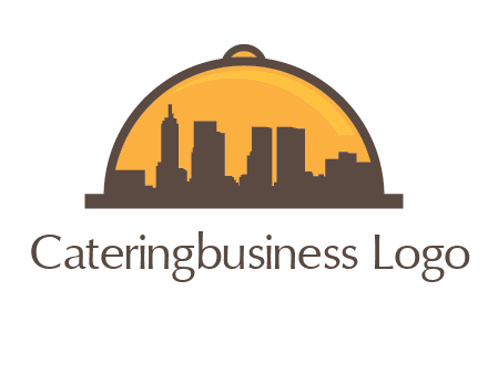 skyline covered with lid catering logo