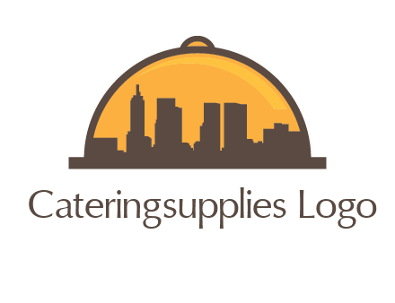 skyline covered with lid catering logo