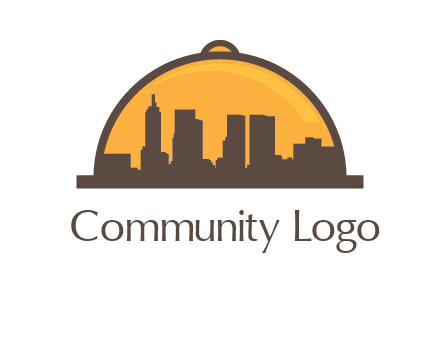 skyline covered with lid catering logo