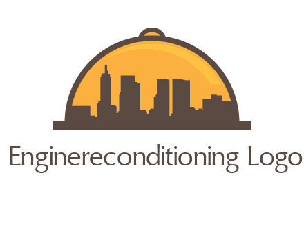 skyline covered with lid catering logo