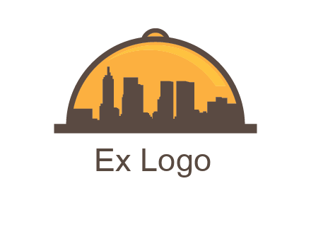 skyline covered with lid catering logo