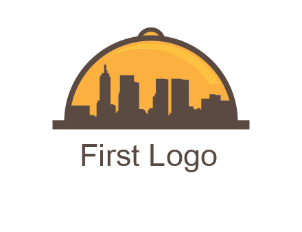 skyline covered with lid catering logo