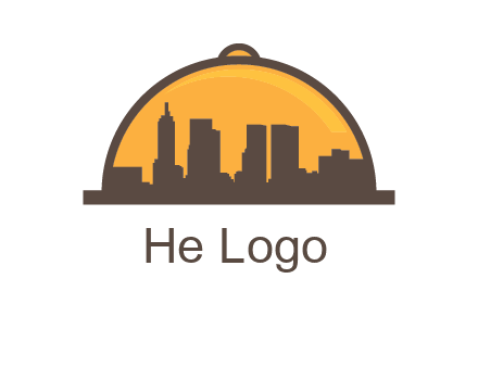 skyline covered with lid catering logo