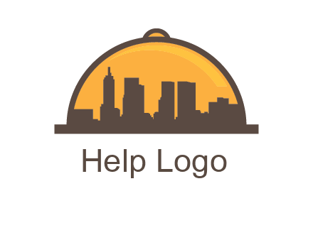 skyline covered with lid catering logo