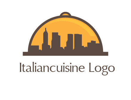 skyline covered with lid catering logo