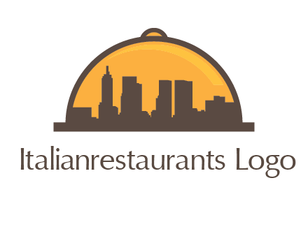 skyline covered with lid catering logo