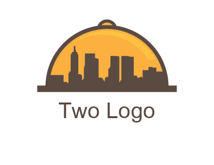 skyline covered with lid catering logo