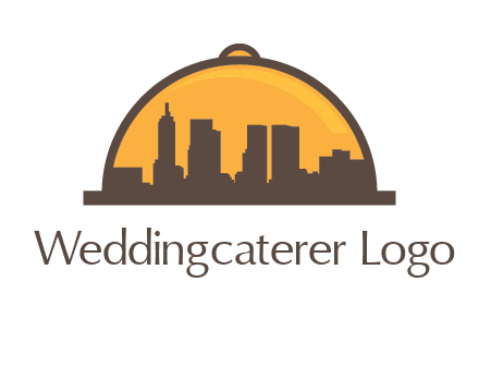 skyline covered with lid catering logo