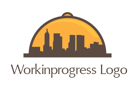 skyline covered with lid catering logo