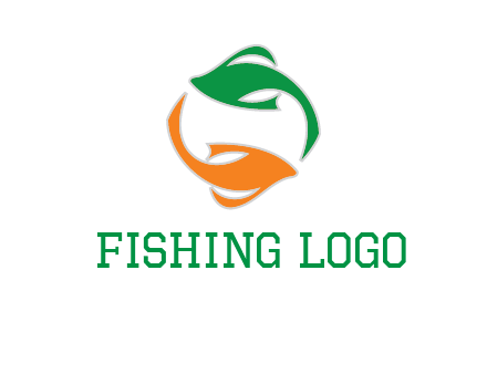yin yang gold fish logo