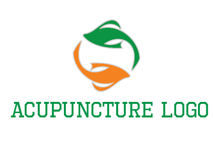 yin yang gold fish logo