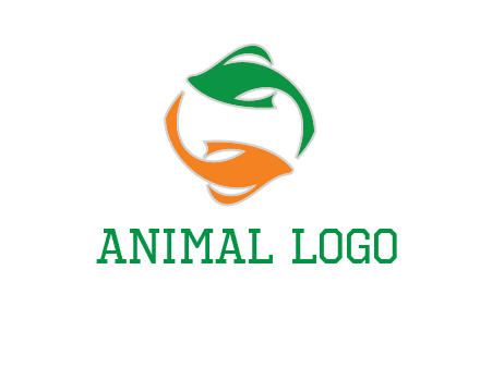 yin yang gold fish logo
