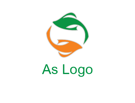 yin yang gold fish logo