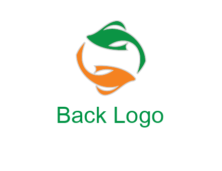 yin yang gold fish logo