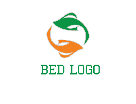 yin yang gold fish logo