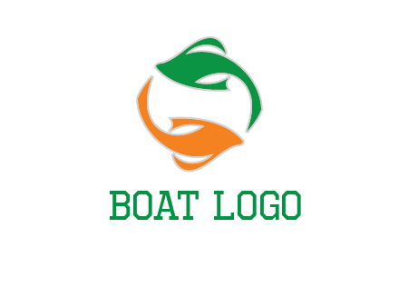 yin yang gold fish logo
