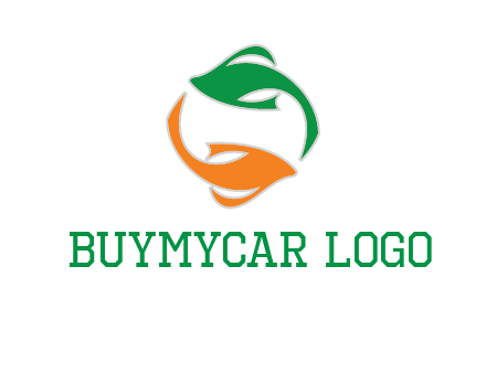 yin yang gold fish logo