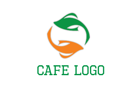 yin yang gold fish logo