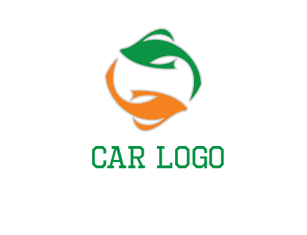 yin yang gold fish logo
