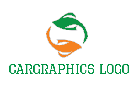 yin yang gold fish logo