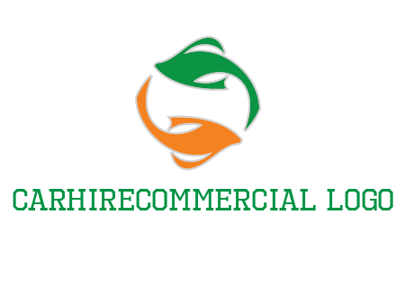 yin yang gold fish logo