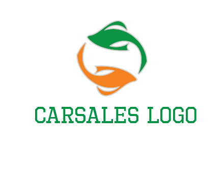 yin yang gold fish logo