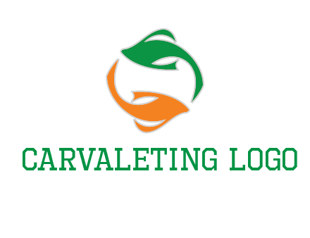 yin yang gold fish logo