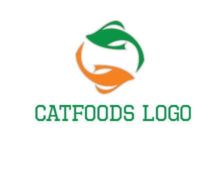 yin yang gold fish logo