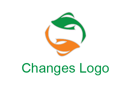 yin yang gold fish logo
