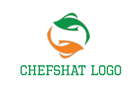 yin yang gold fish logo