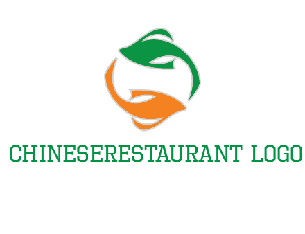 yin yang gold fish logo