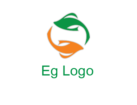 yin yang gold fish logo