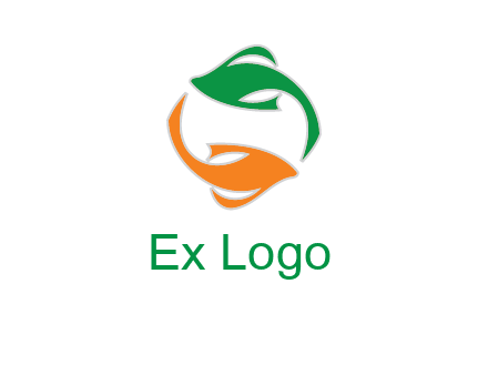 yin yang gold fish logo