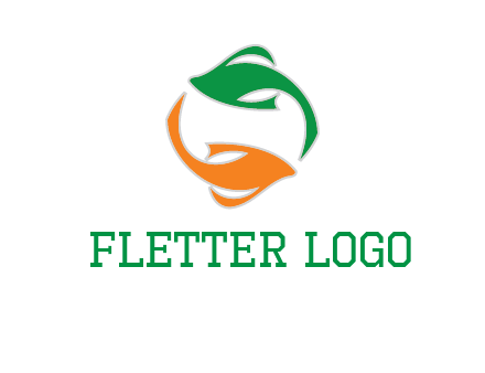 yin yang gold fish logo