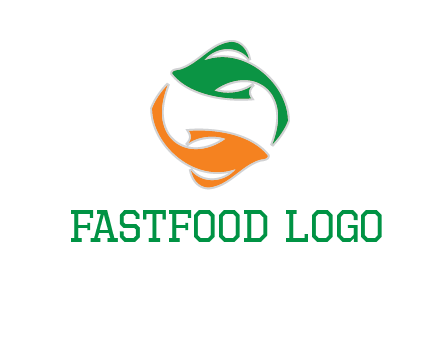 yin yang gold fish logo