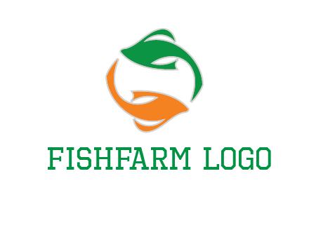 yin yang gold fish logo