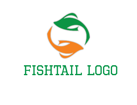 yin yang gold fish logo
