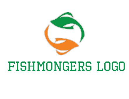 yin yang gold fish logo