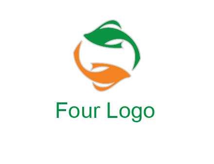 yin yang gold fish logo