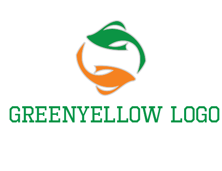 yin yang gold fish logo