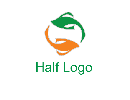 yin yang gold fish logo