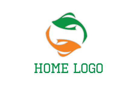 yin yang gold fish logo